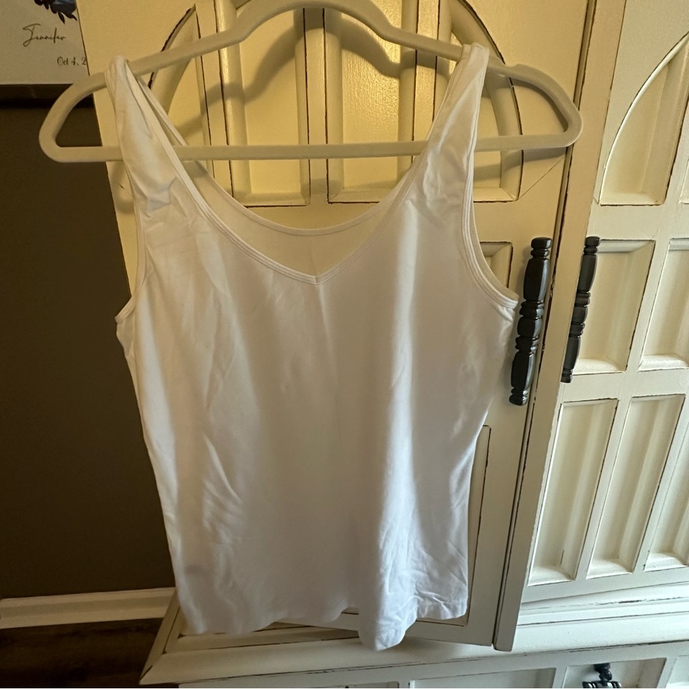 White Felina cotton spandex tank-XL